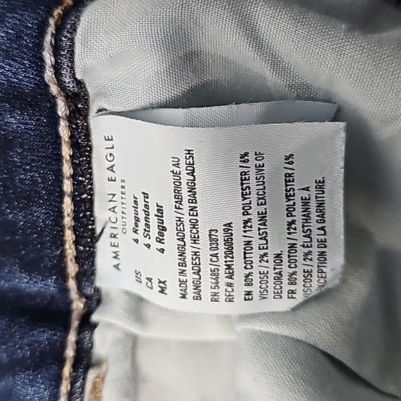 American Eagle size 4 next level stretch dark wash super high rise jeggings - Picture 8 of 8